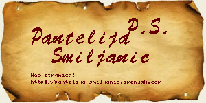 Pantelija Smiljanić vizit kartica